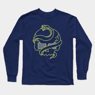 Death Snake and Skull Long Sleeve T-Shirt